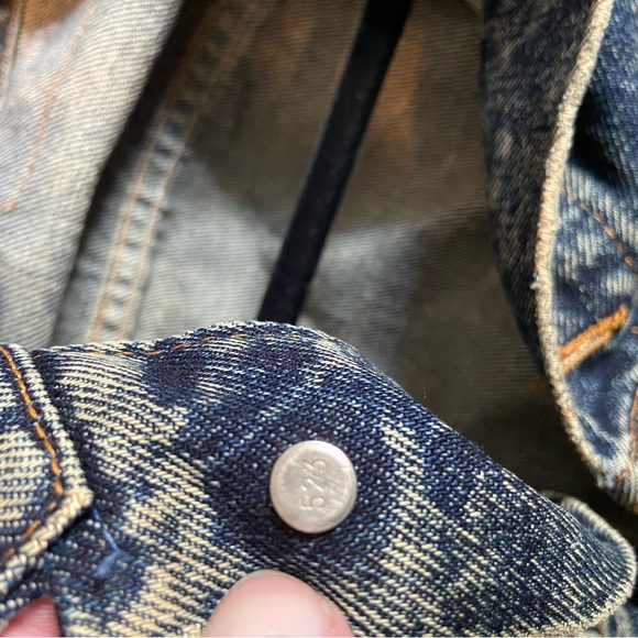 Vintage Levis Denim Trucker Jacket Mens Medium Blue Jean Distressed USA Made - Picture 13 of 16